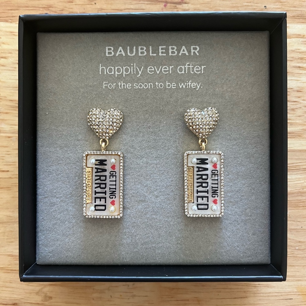 BaubleBar Getting Married earrings